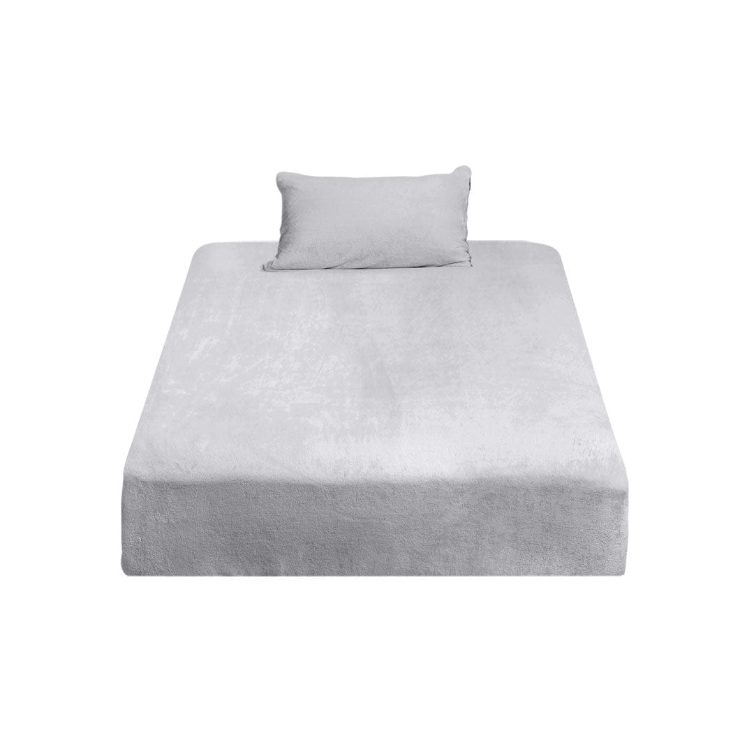 Cozy Winter Bedding: Flannel Fitted Bed Sheet Set with Pillowcase