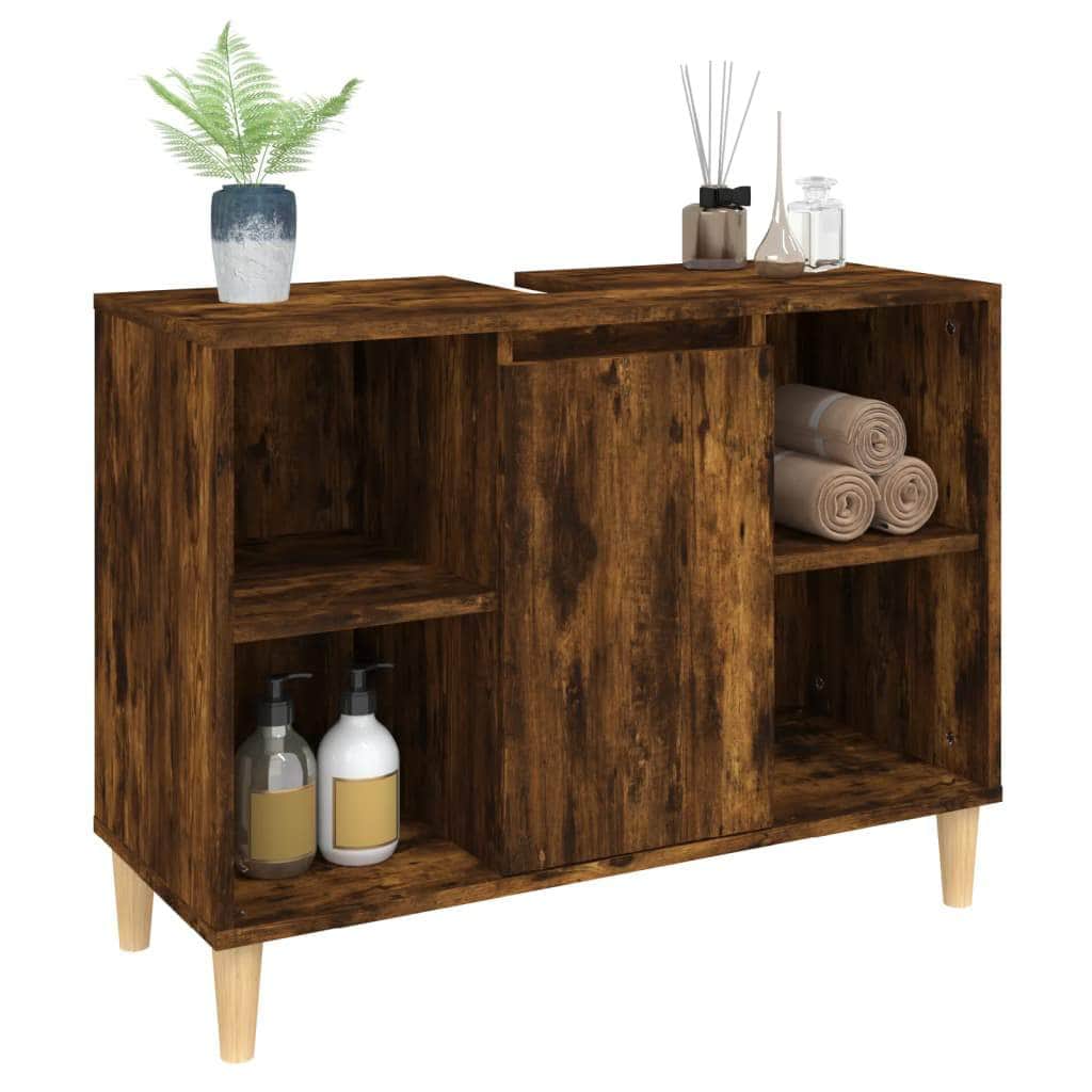 Crafted Vanity Storage Engineered Wood Cabinet White