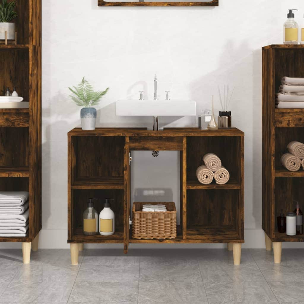 Crafted Vanity Storage Engineered Wood Cabinet White