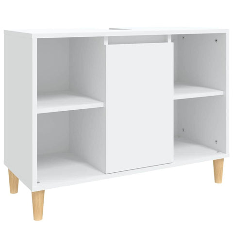 Crafted Vanity Storage Engineered Wood Cabinet White