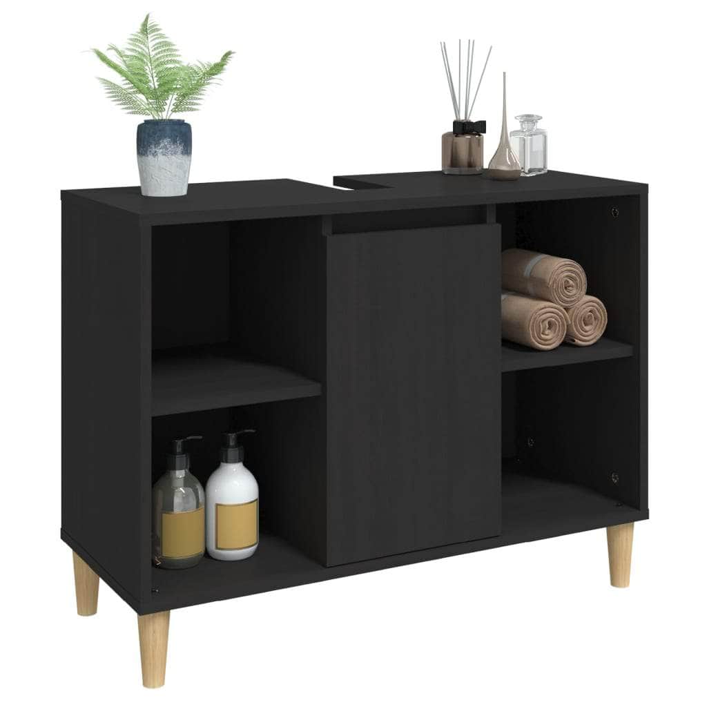 Crafted Vanity Storage Engineered Wood Cabinet White