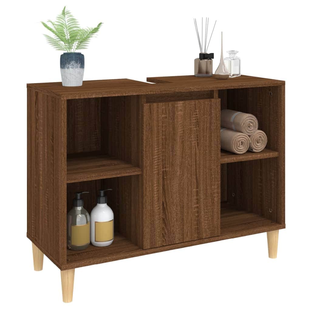 Crafted Vanity Storage Engineered Wood Cabinet White