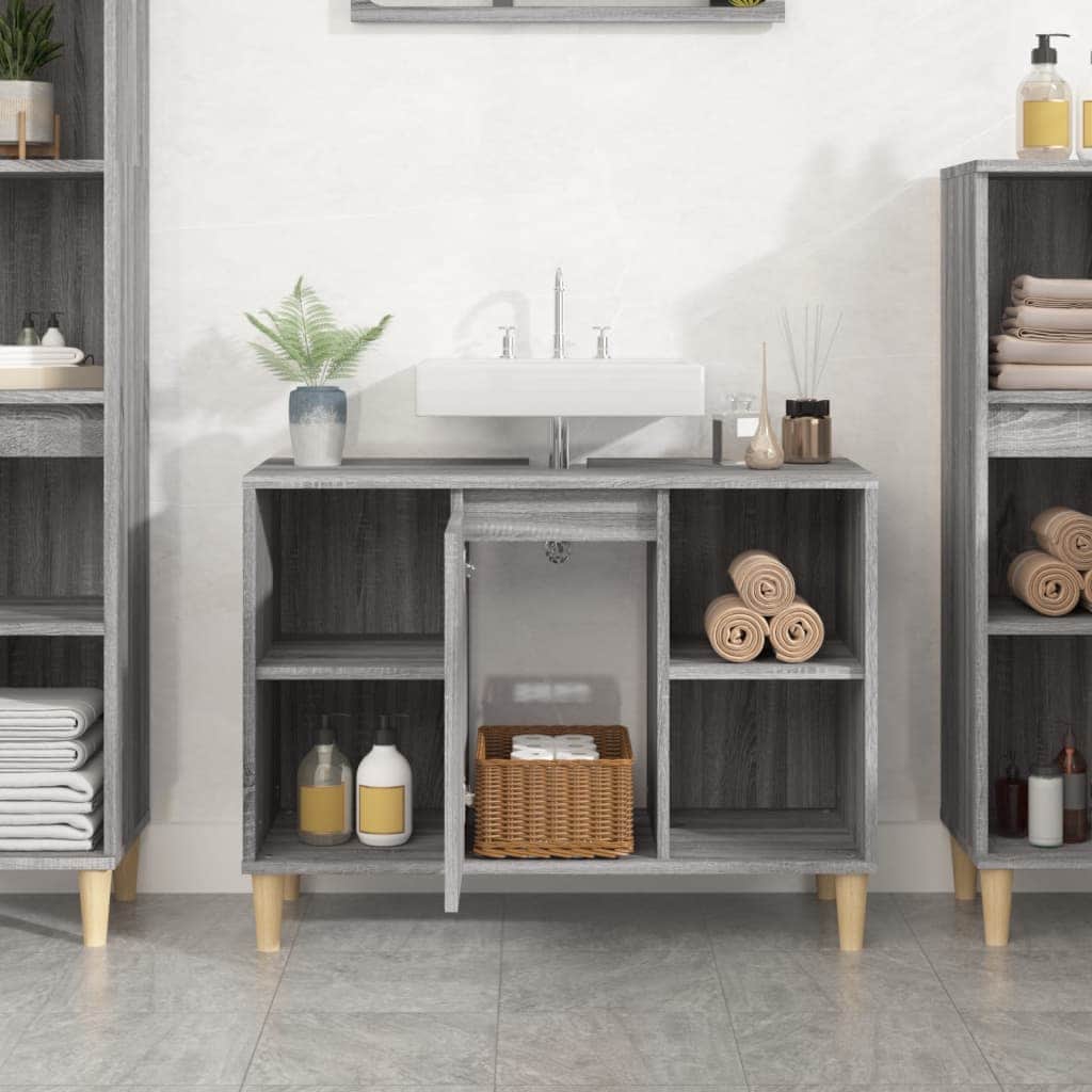 Crafted Vanity Storage Engineered Wood Cabinet White