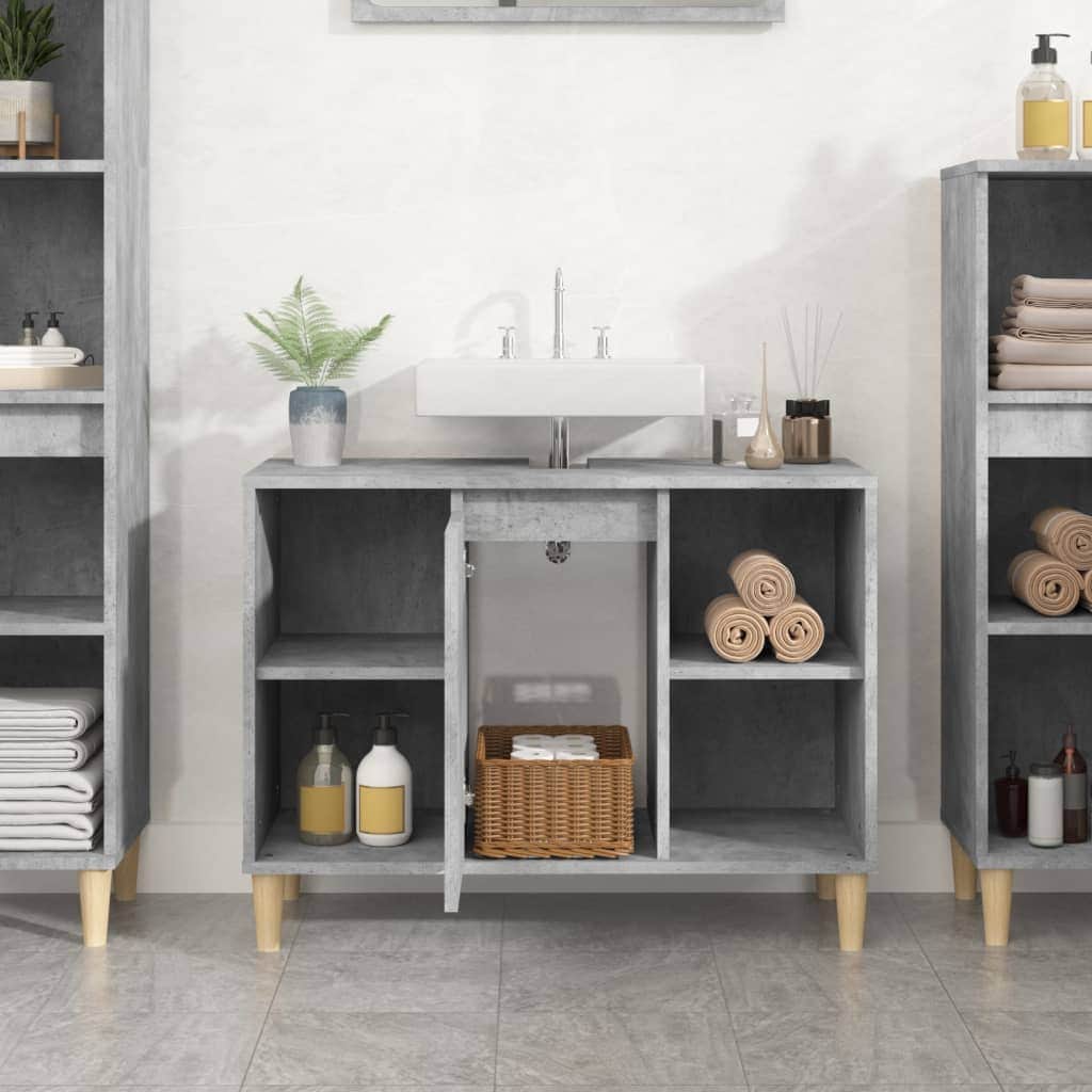 Crafted Vanity Storage Engineered Wood Cabinet White