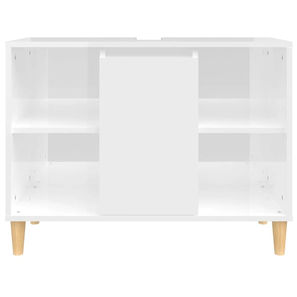 Crafted Vanity Storage Engineered Wood Cabinet White