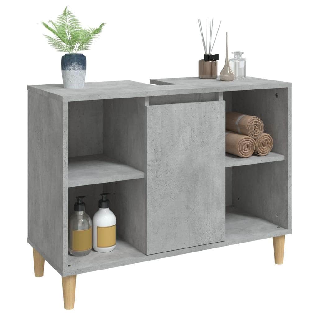 Crafted Vanity Storage Engineered Wood Cabinet White