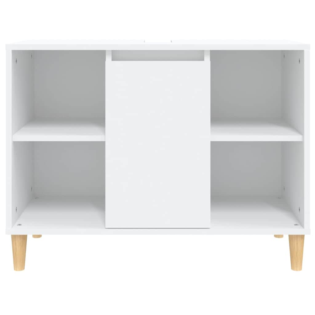Crafted Vanity Storage Engineered Wood Cabinet White