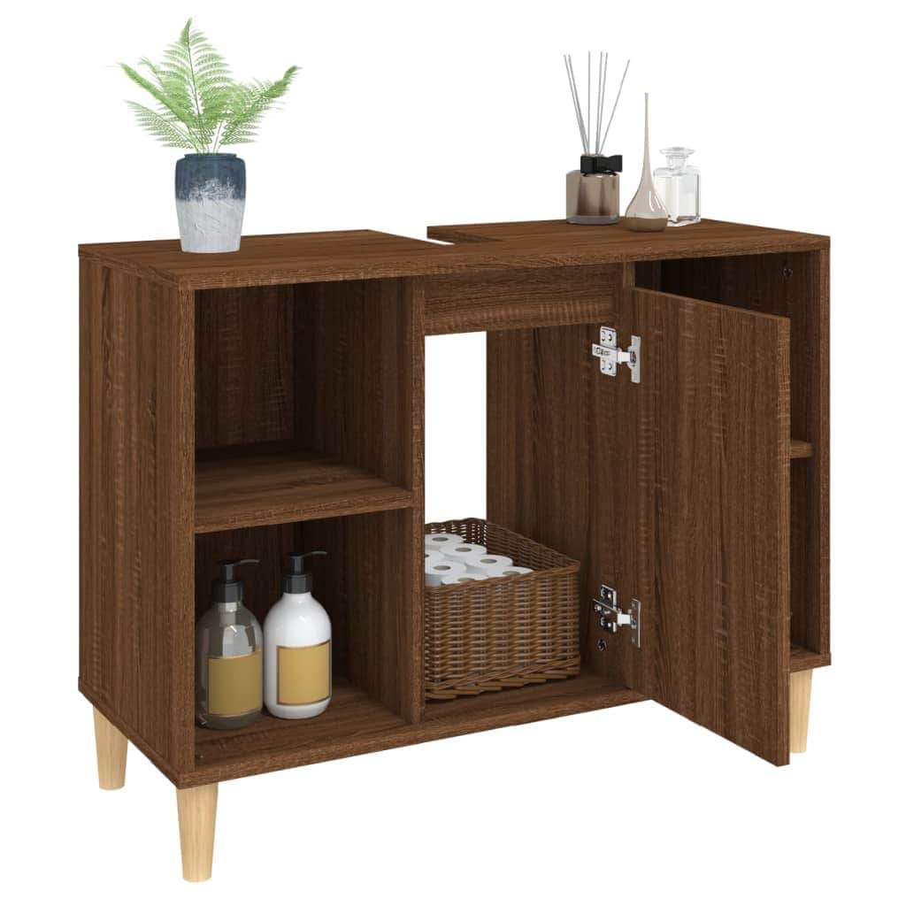 Crafted Vanity Storage Engineered Wood Cabinet White