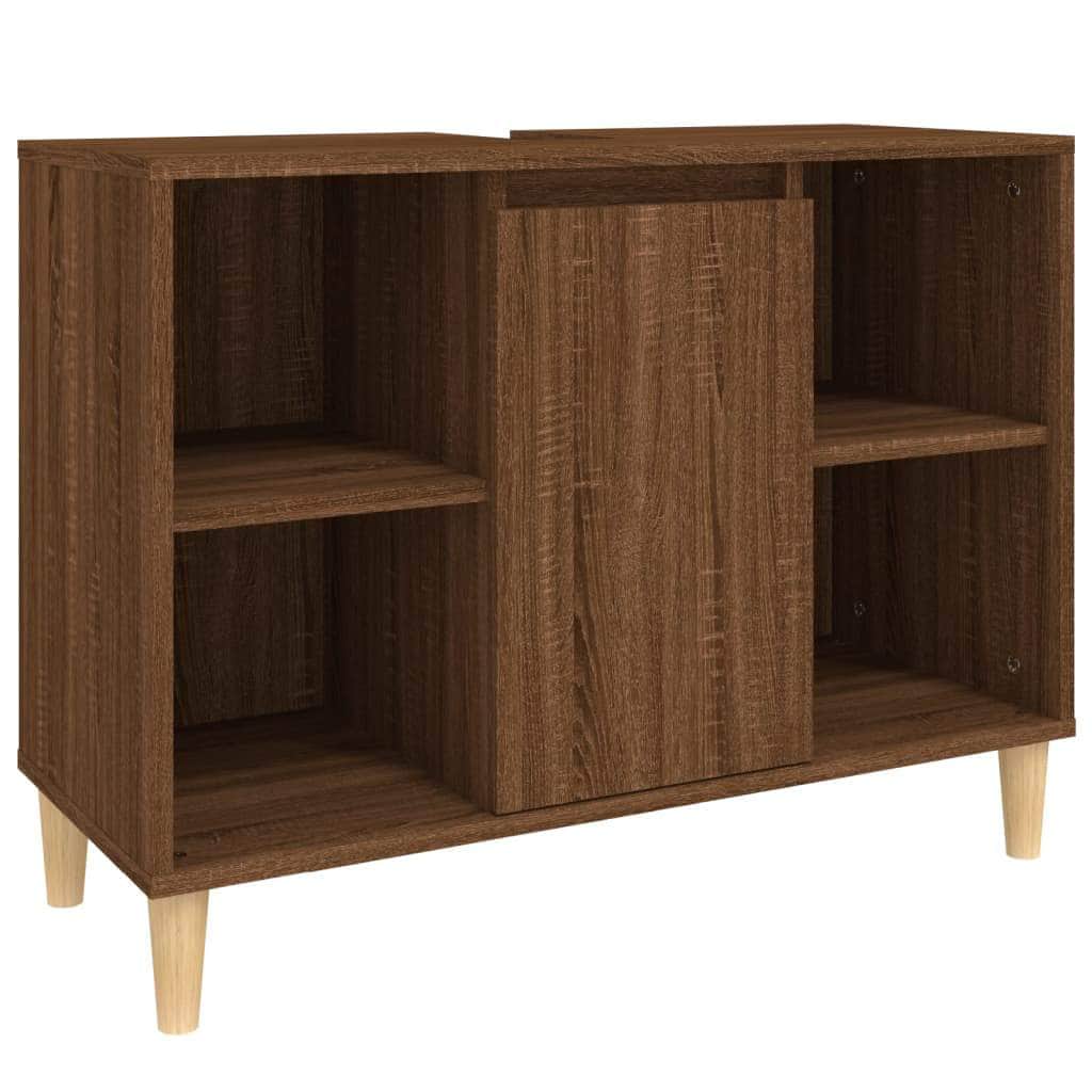 Crafted Vanity Storage Engineered Wood Cabinet White