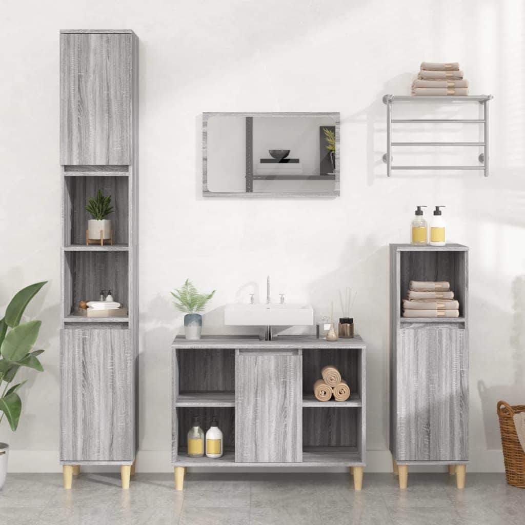 Crafted Vanity Storage Engineered Wood Cabinet White