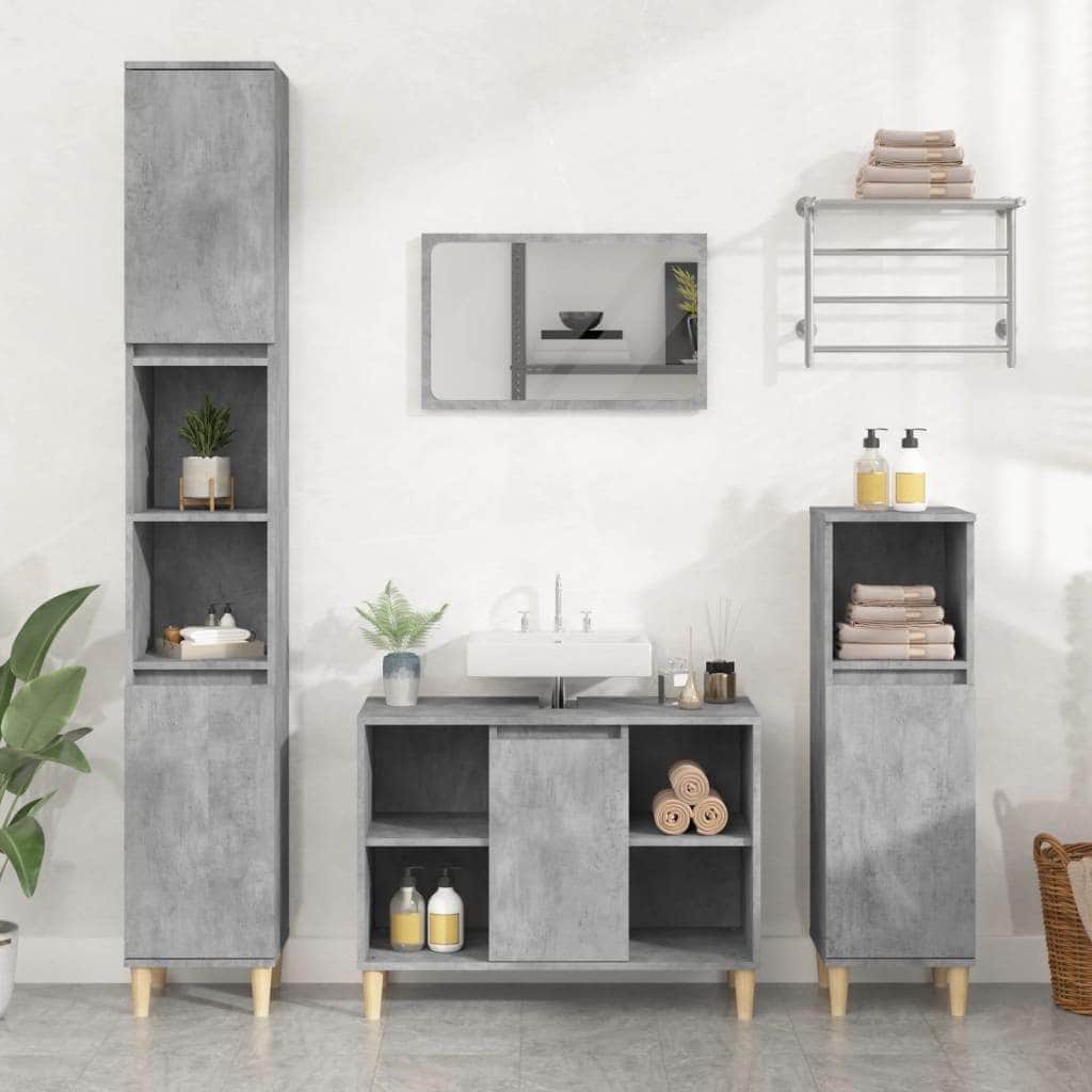 Crafted Vanity Storage Engineered Wood Cabinet White