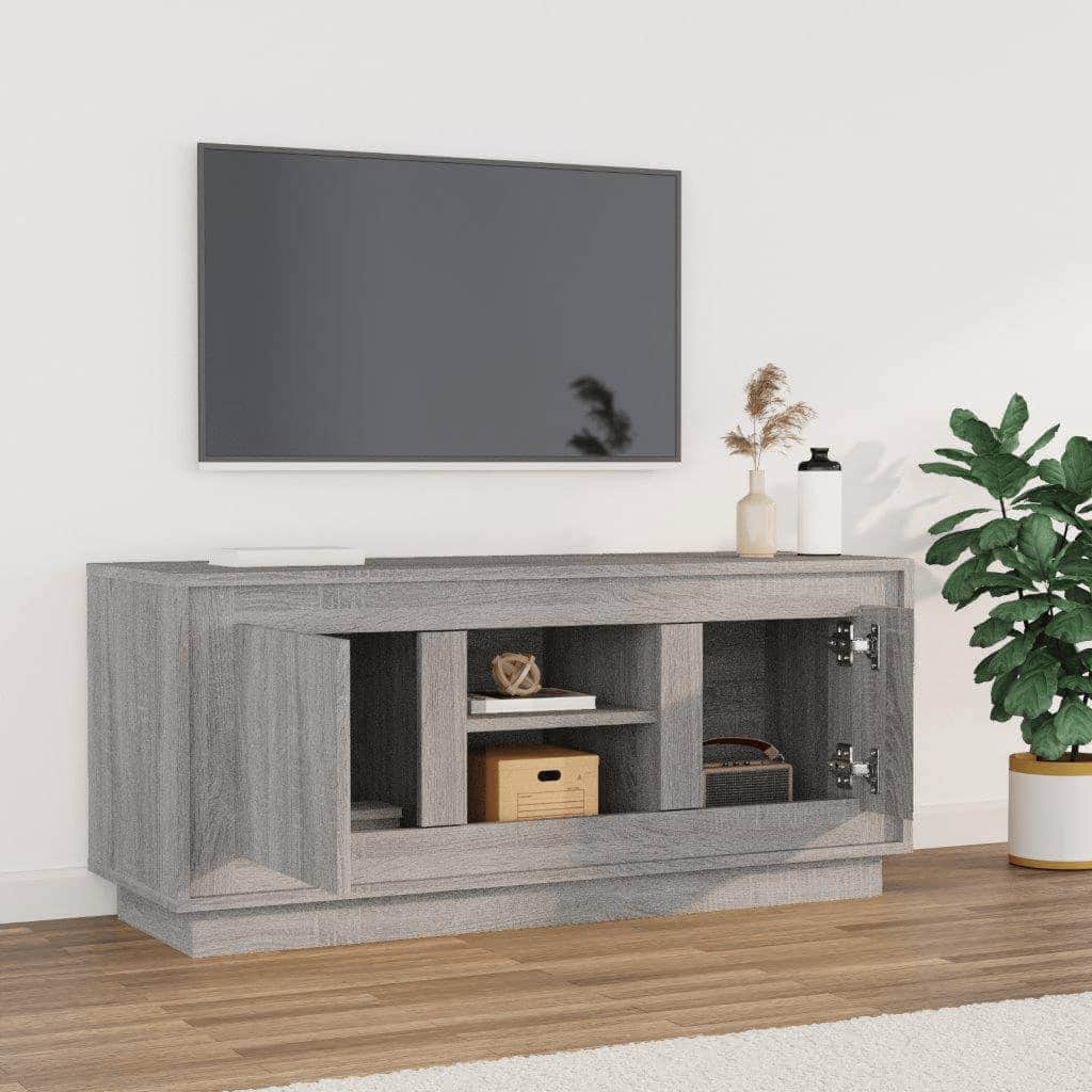 Crafted White Engineered Wood TV Cabinet for Stylish Interiors