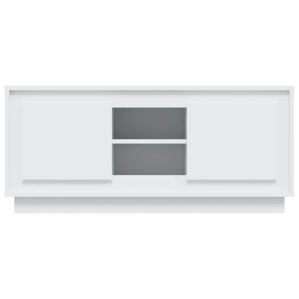 Crafted White Engineered Wood TV Cabinet for Stylish Interiors