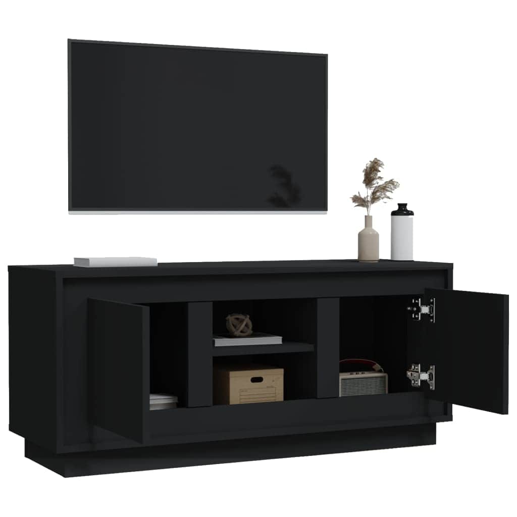 Crafted White Engineered Wood TV Cabinet for Stylish Interiors