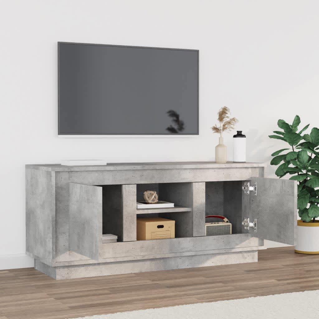 Crafted White Engineered Wood TV Cabinet for Stylish Interiors