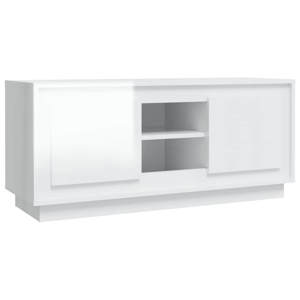 Crafted White Engineered Wood TV Cabinet for Stylish Interiors