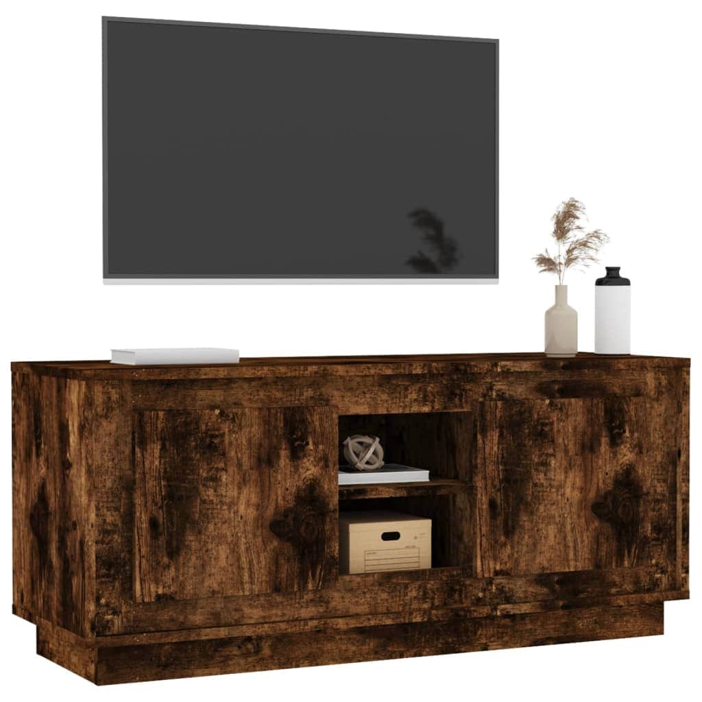 Crafted White Engineered Wood TV Cabinet for Stylish Interiors