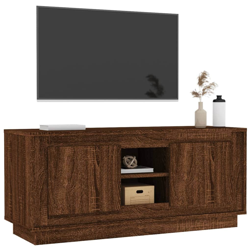 Crafted White Engineered Wood TV Cabinet for Stylish Interiors