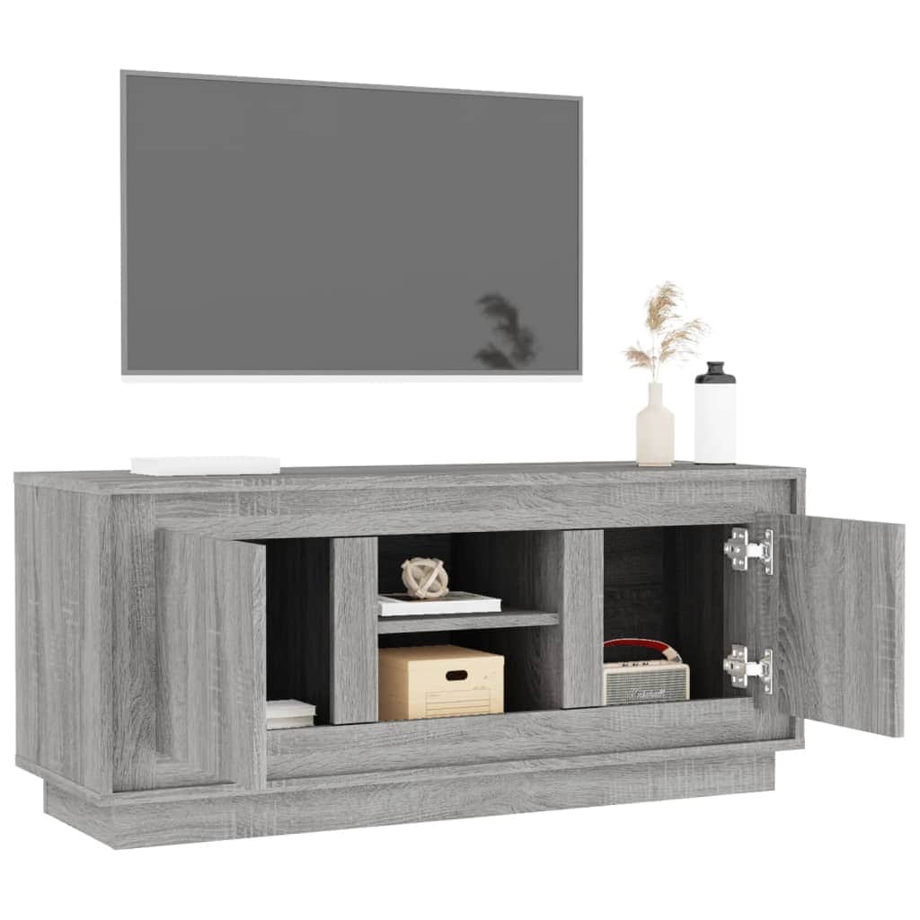 Crafted White Engineered Wood TV Cabinet for Stylish Interiors
