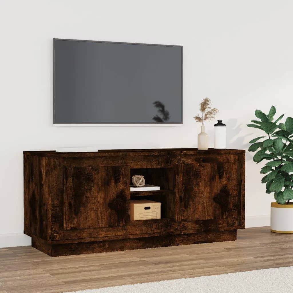 Crafted White Engineered Wood TV Cabinet for Stylish Interiors