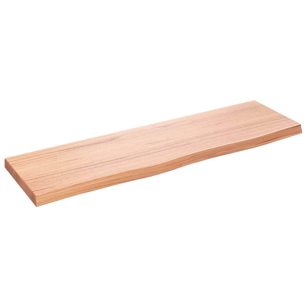 Brown colour - Craftsmanship: Light Brown Treated Solid Wood Bathroom Countertop