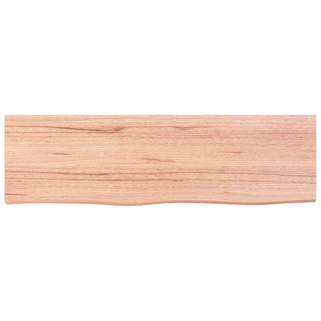 Craftsmanship: Light Brown Treated Solid Wood Bathroom Countertop | Wood finish