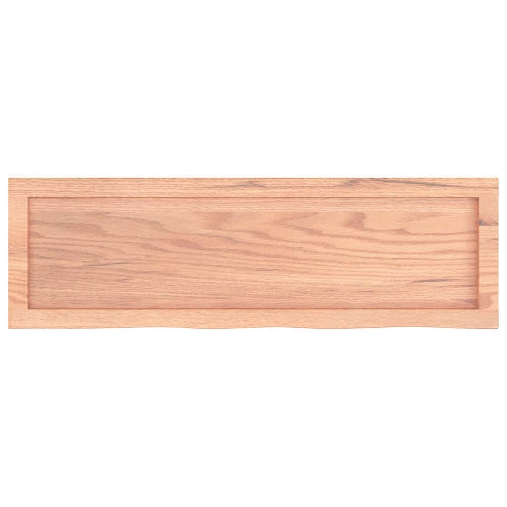 Worktops - Craftsmanship: Light Brown Treated Solid Wood Bathroom Countertop