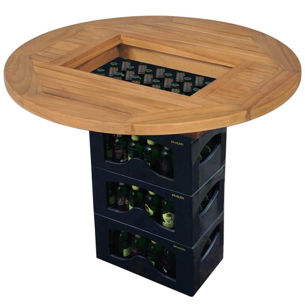 Crate Tabletop Teak 70 cm - Simple deals