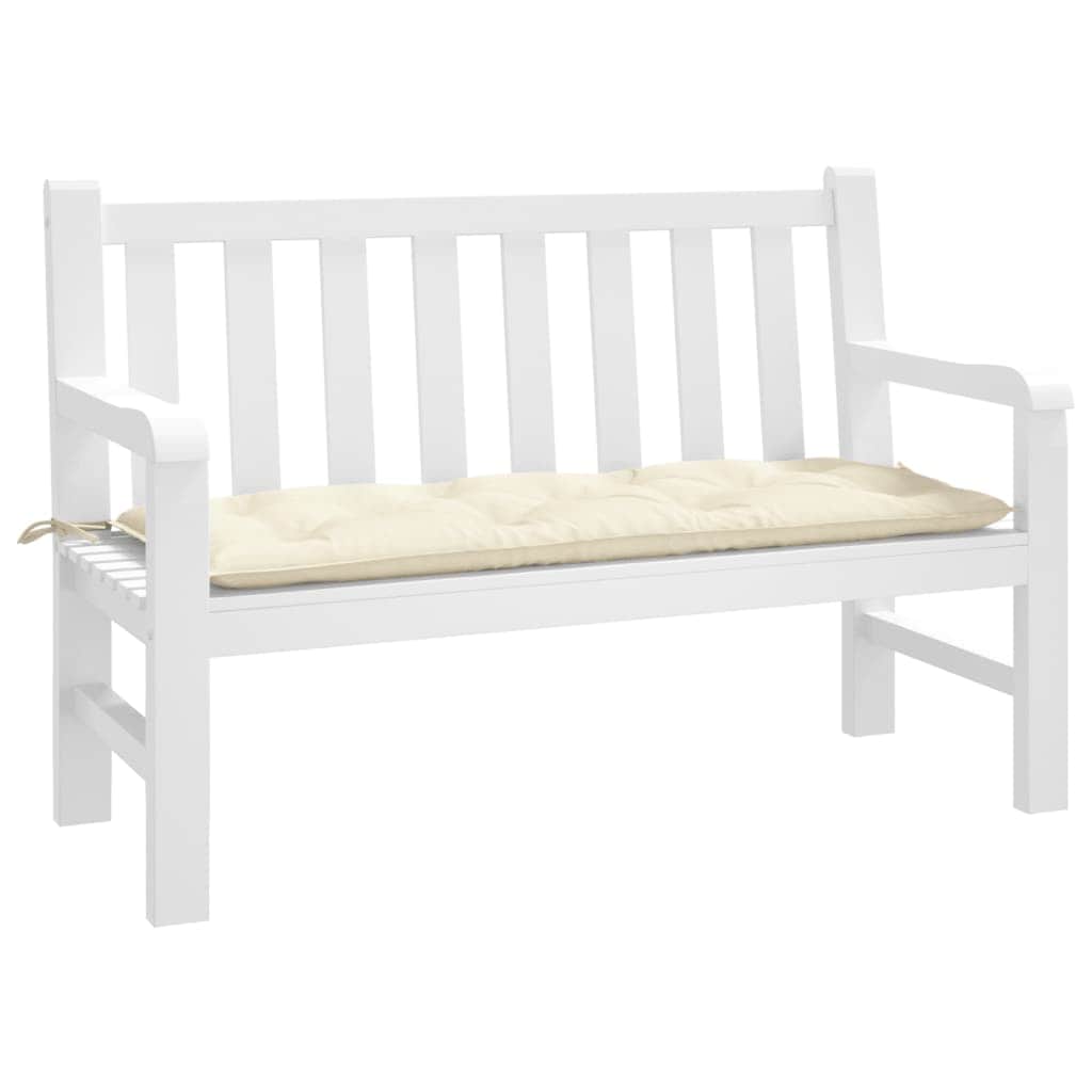 Cream Oxford Fabric Garden Bench Cushion