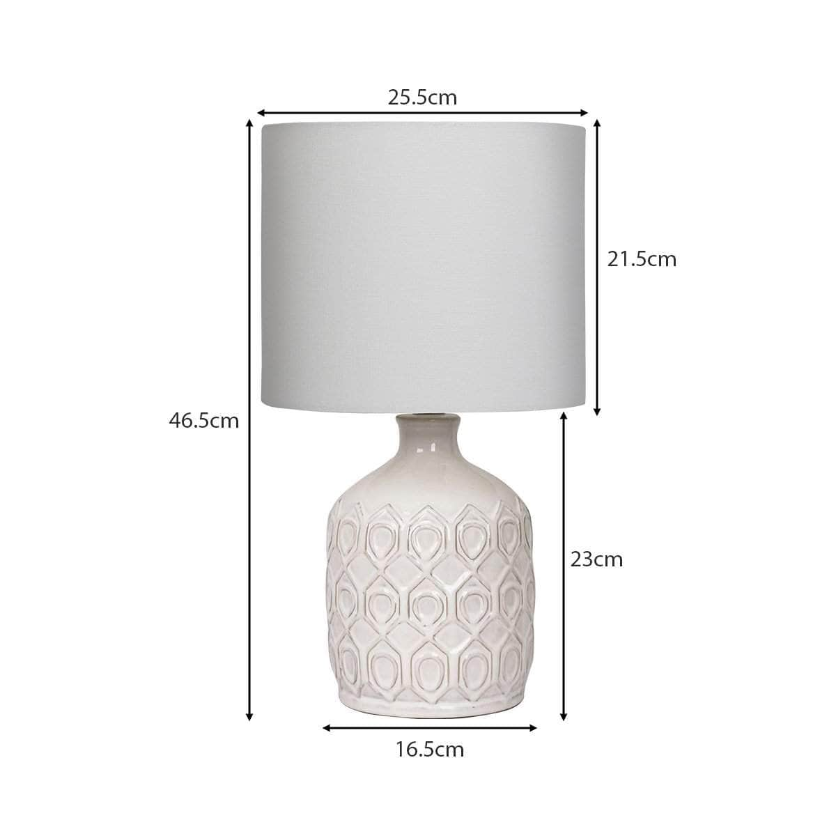 Creamy Elegance Ceramic Table Lamp in Cream