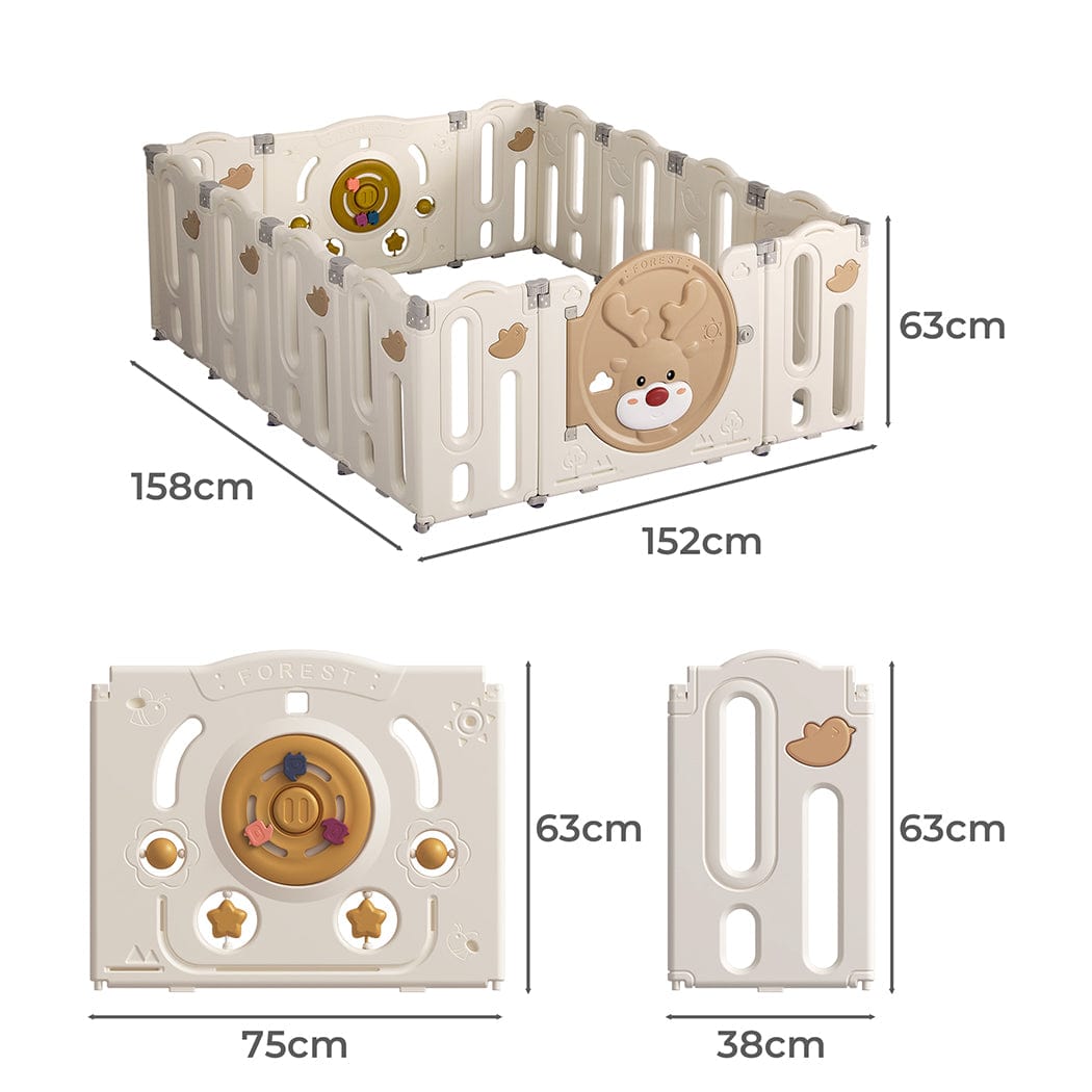 Create a Secure and Engaging Play Area for Your Child with a 14-Panel Kids Playpen