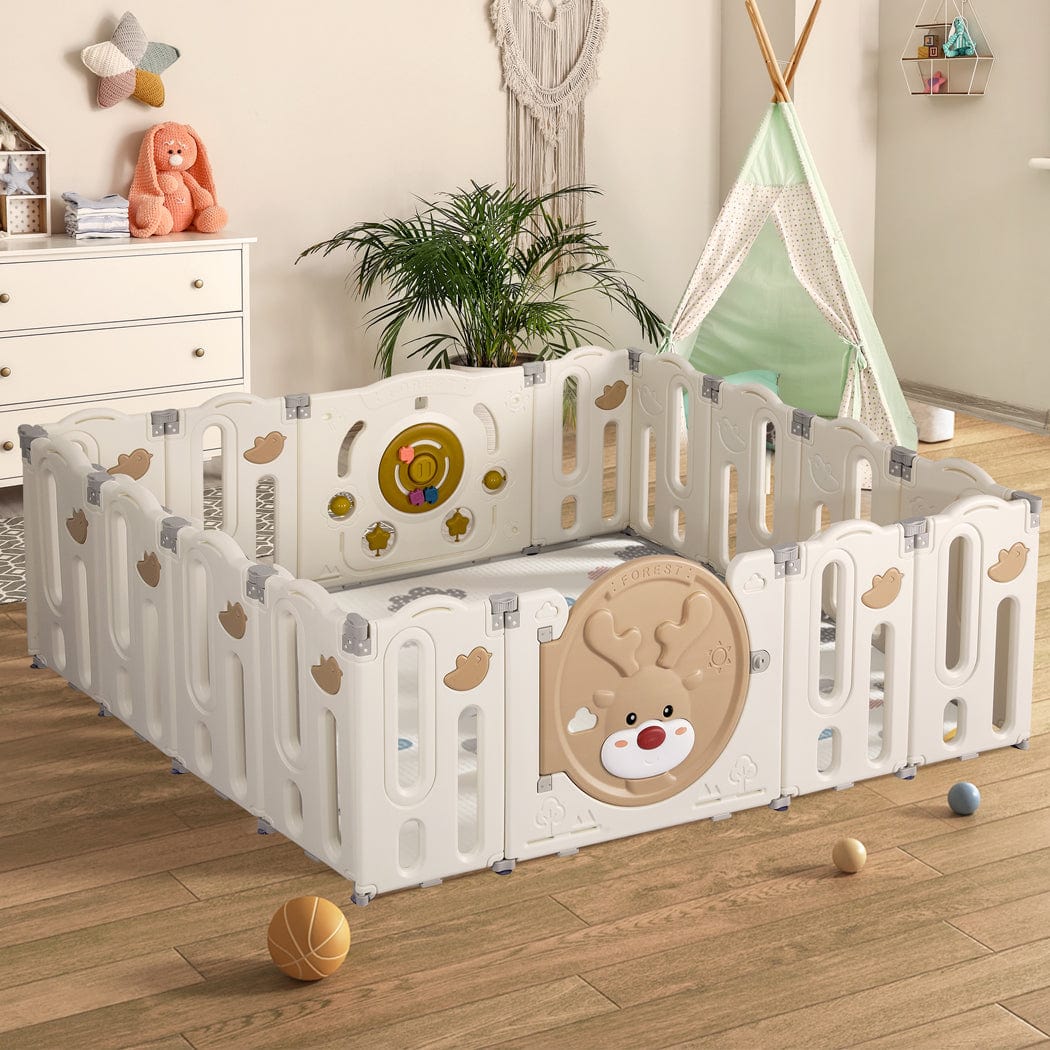 Create a Secure and Engaging Play Area for Your Child with a 14-Panel Kids Playpen