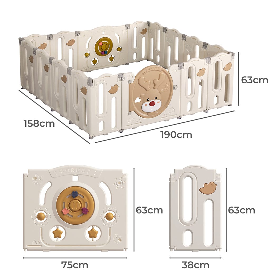 Create a Secure and Engaging Play Area for Your Child with a 14-Panel Kids Playpen