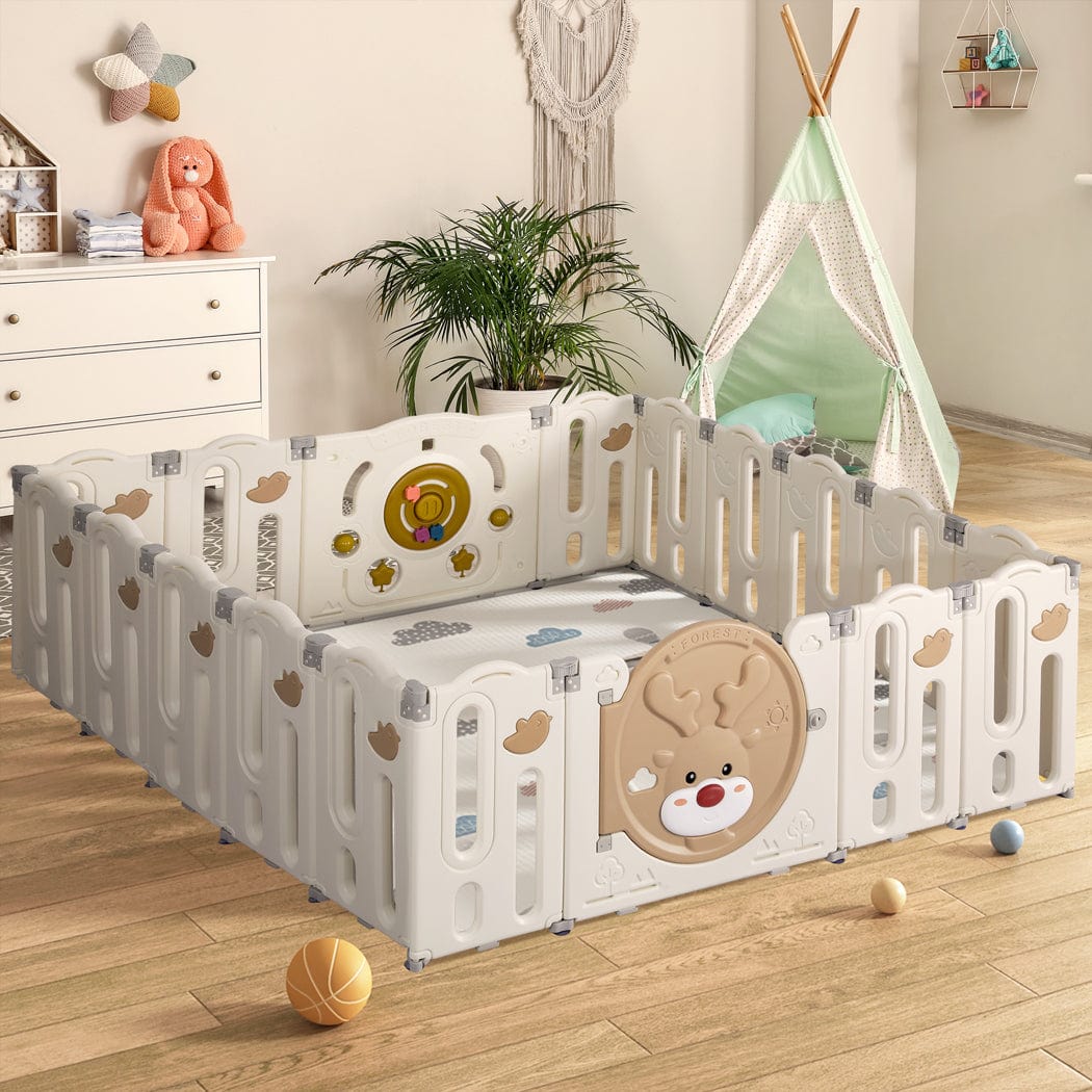 Create a Secure and Engaging Play Area for Your Child with a 14-Panel Kids Playpen