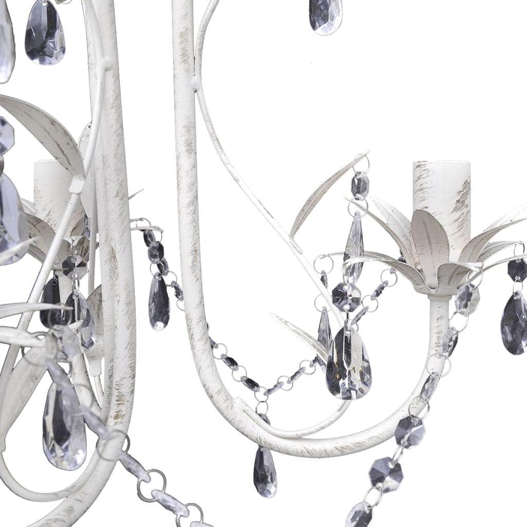 Crystal Pendant Ceiling Lamp Chandeliers 2 pcs Elegant White - Simple deals