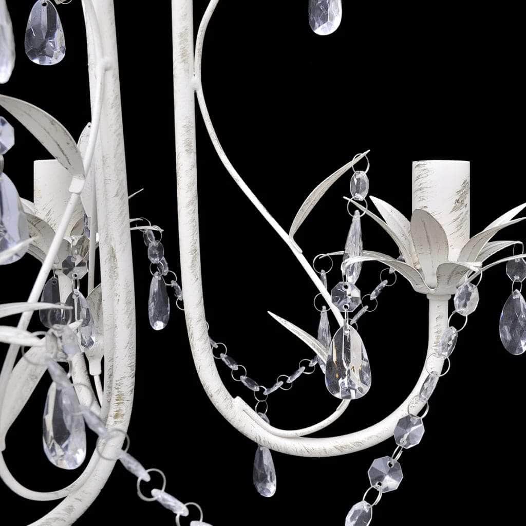 Crystal Pendant Ceiling Lamp Chandeliers 2 pcs Elegant White - Simple deals