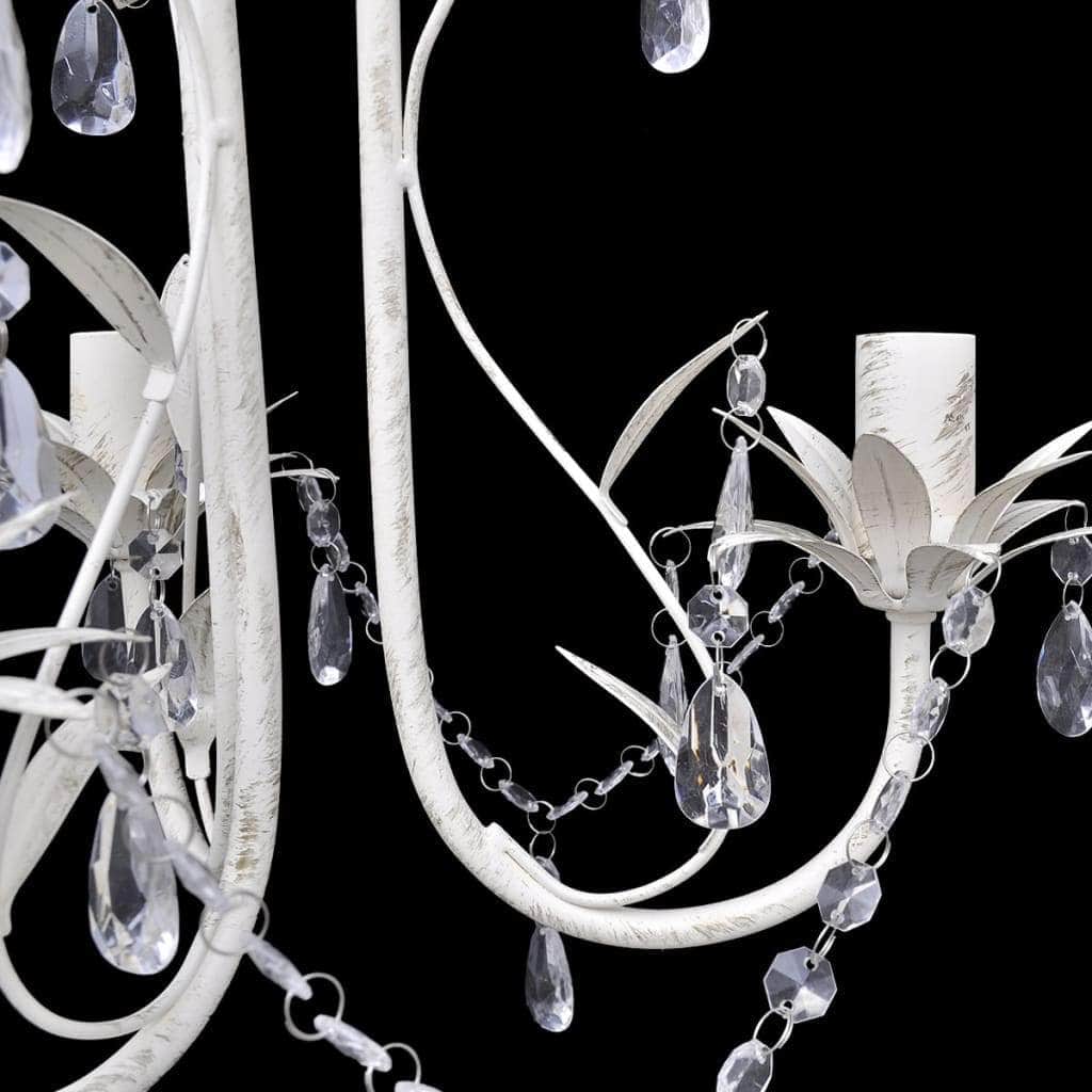 Crystal Pendant Ceiling Lamp Chandeliers 4 pcs Elegant White - Simple deals