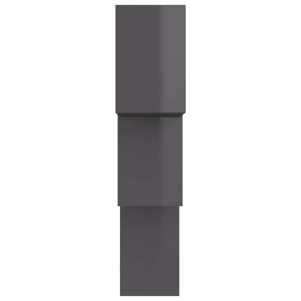 Cube Wall Shelves High Gloss Grey Chipboard