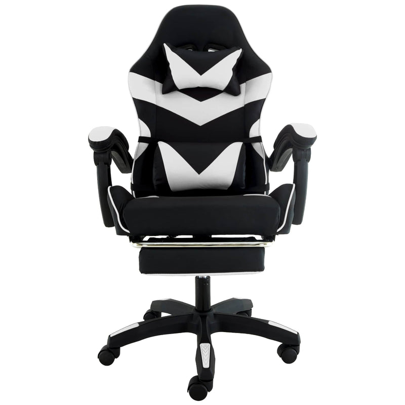Cueva Reclining High Back Gaming Chair Retractable Footrest