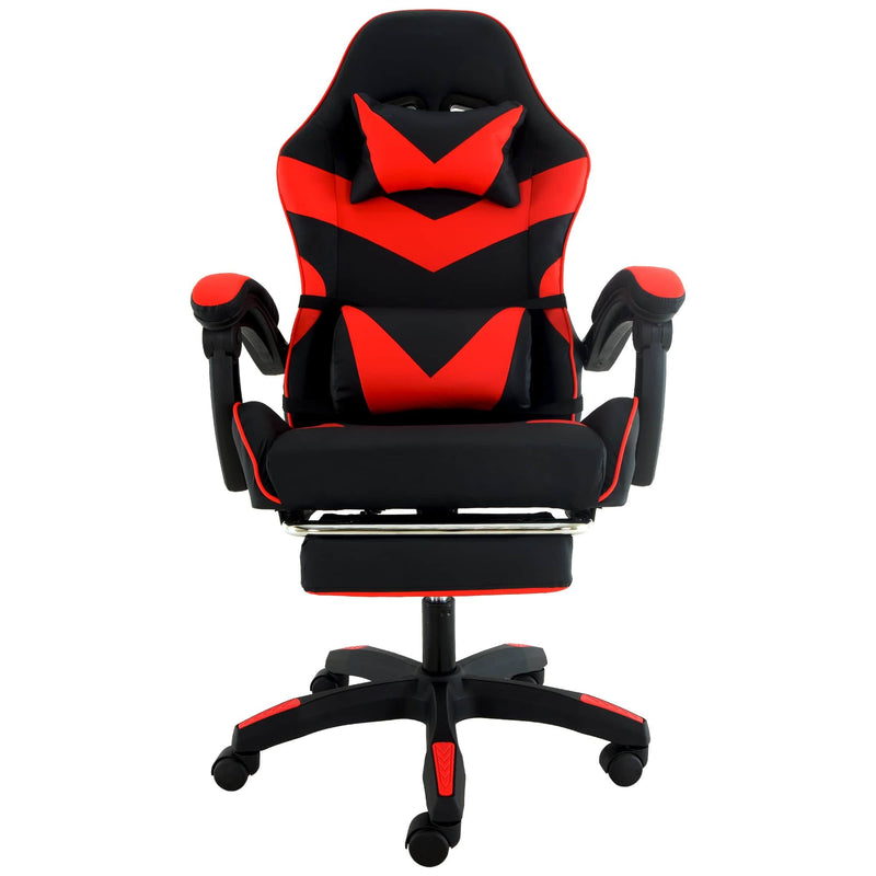 Reclining High Back Gaming Office Chair Retractable Footrest