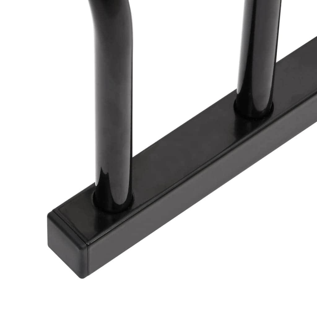 CycleCrest Quad: Stylish Black Steel Bike Rack for 4 Bikes