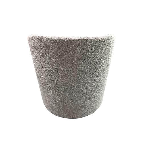 Dark Grey Fabric Upholstered Arm Chair With Rotating Metal Base