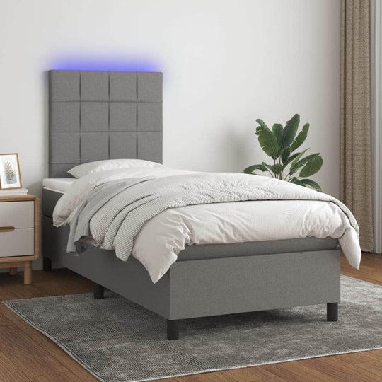 Dark Grey King Single Bed Fabric Pocket Spring Mattress