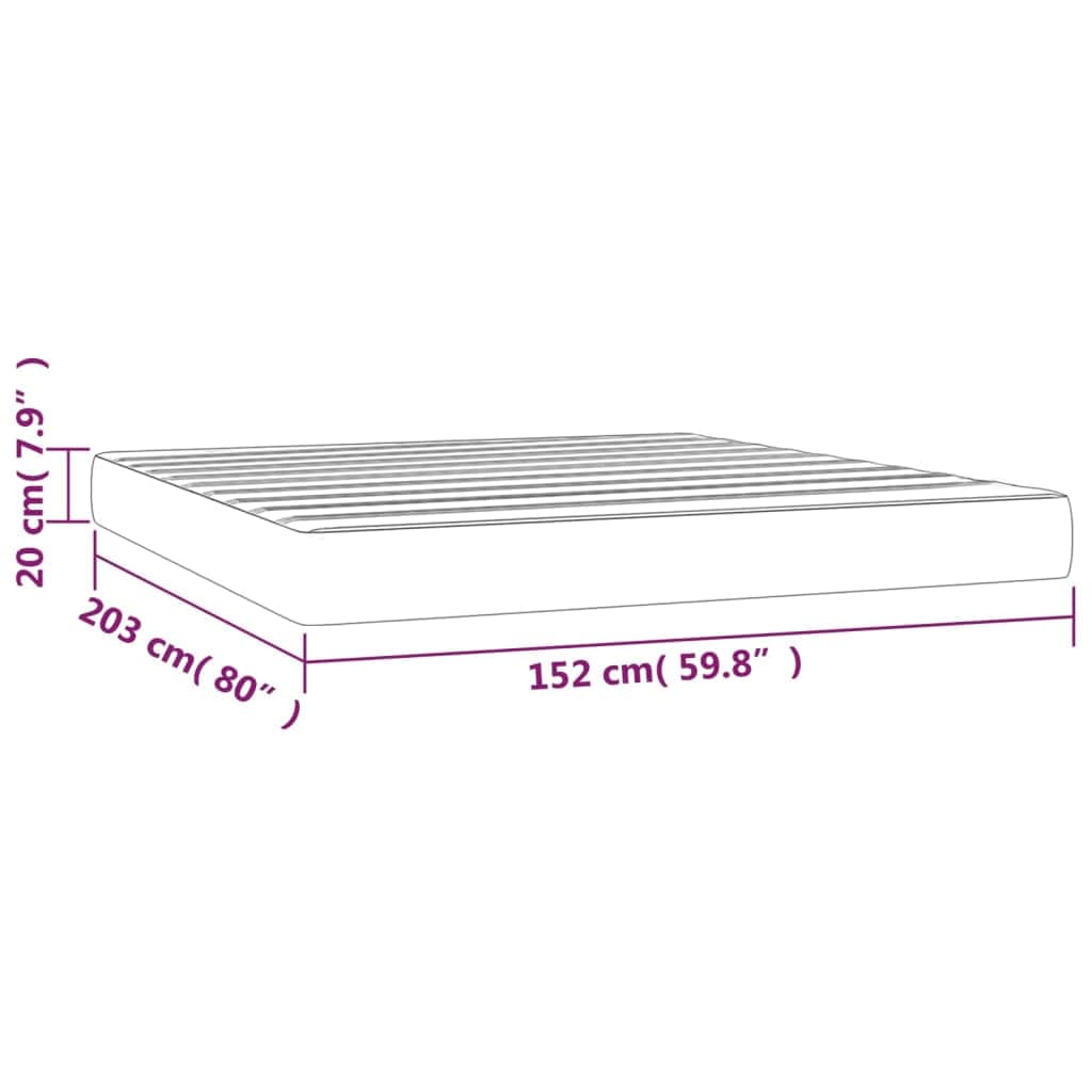 Dark Grey Queen Pocket Spring Mattress Medium Firm Fabric Foam Support