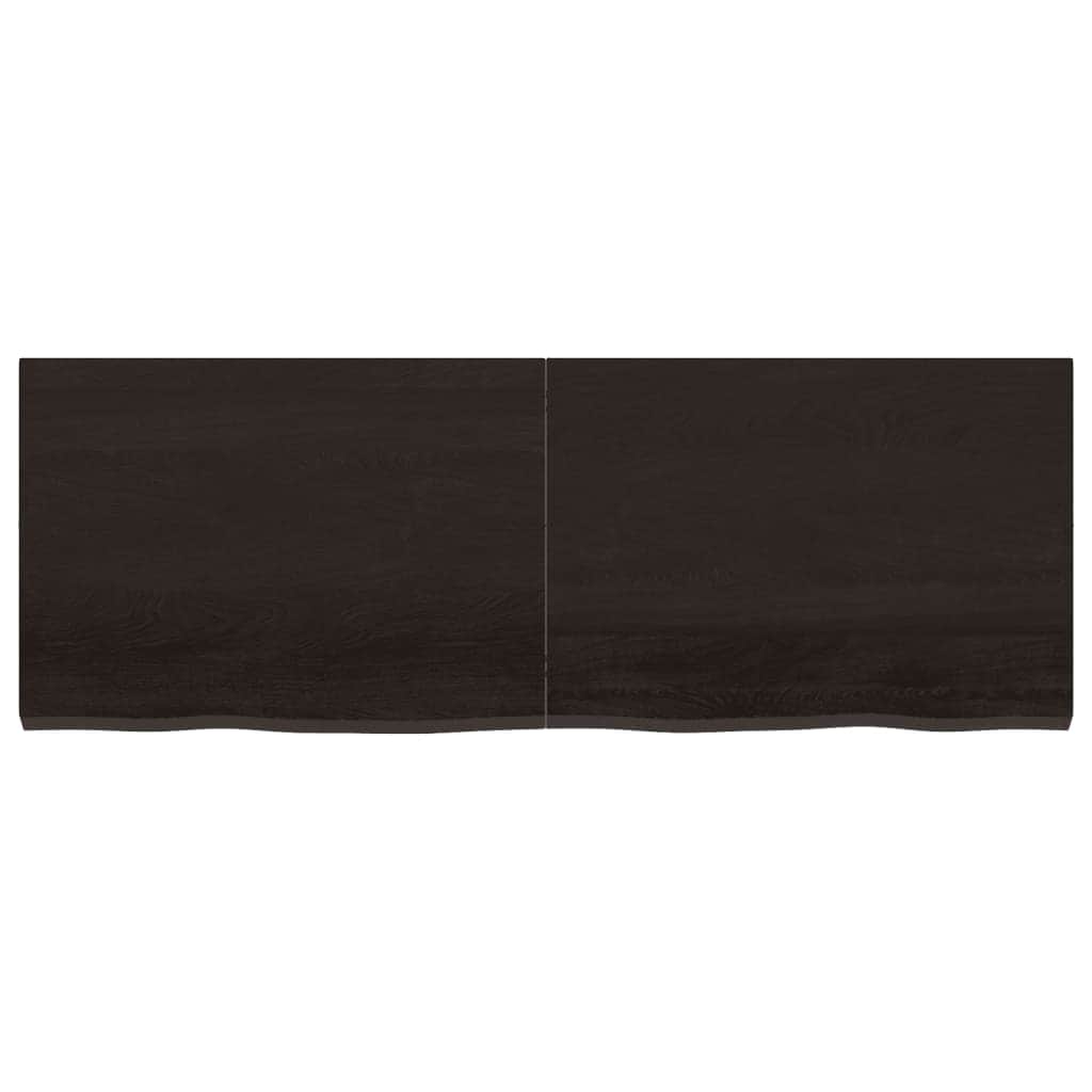 Dark Grey Treated Solid Wood Table Top | Wood finish