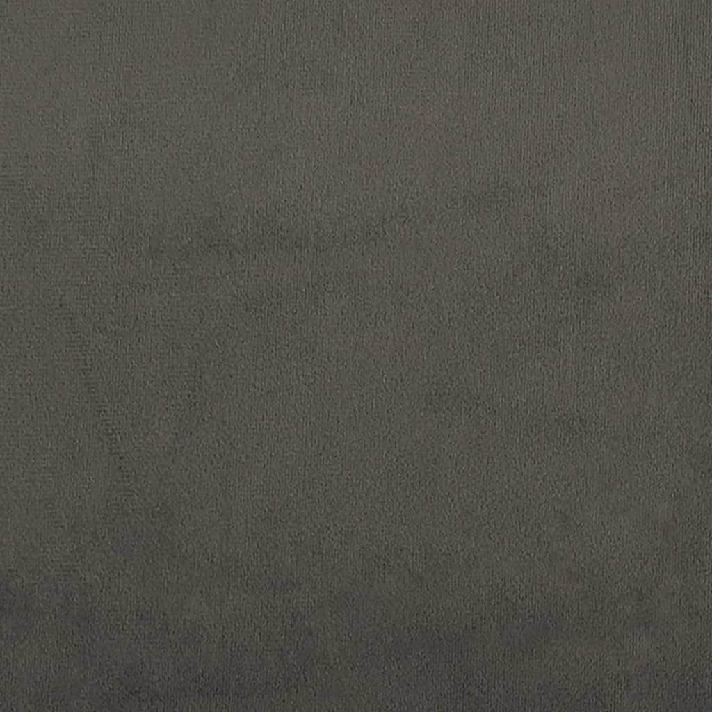 Dark Grey Velvet Box Spring Bed with Mattress Full Size Plywood Slatted Base