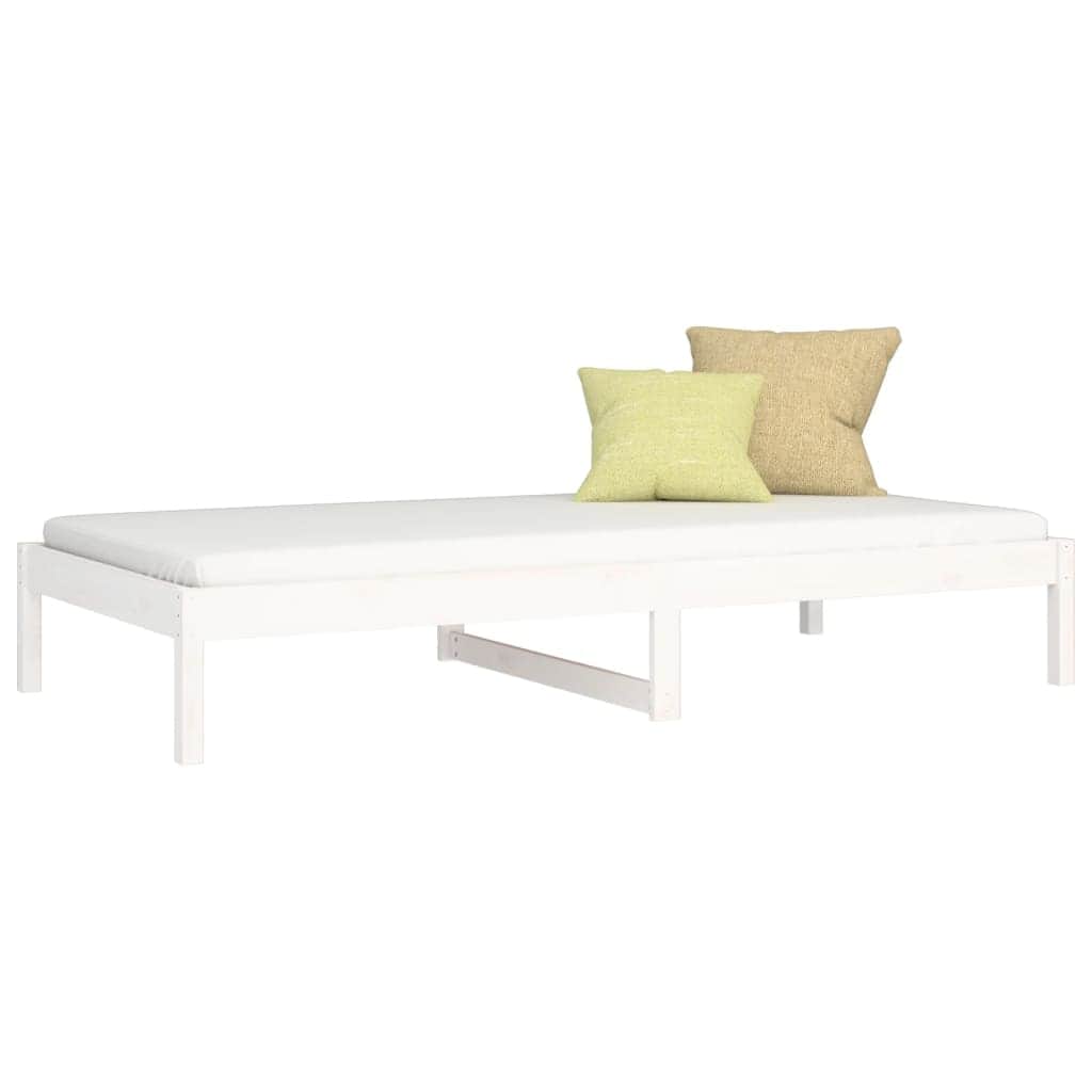 Day Bed White 3FT Single Solid Wood Pine