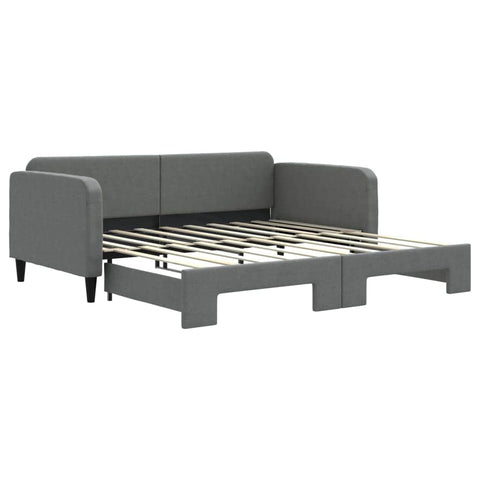 Daybed with Trundle and Drawers Dark Grey