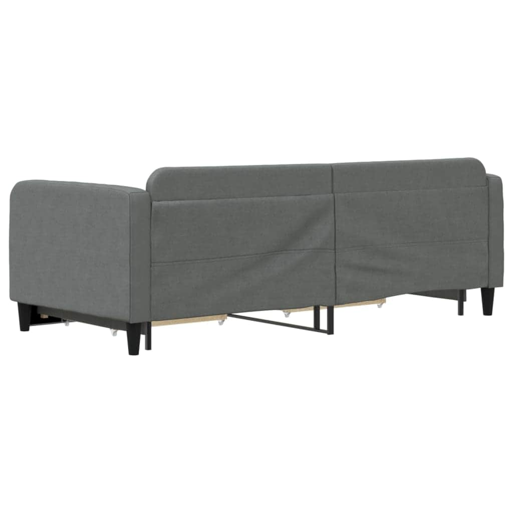 Daybed with Trundle and Drawers Dark Grey