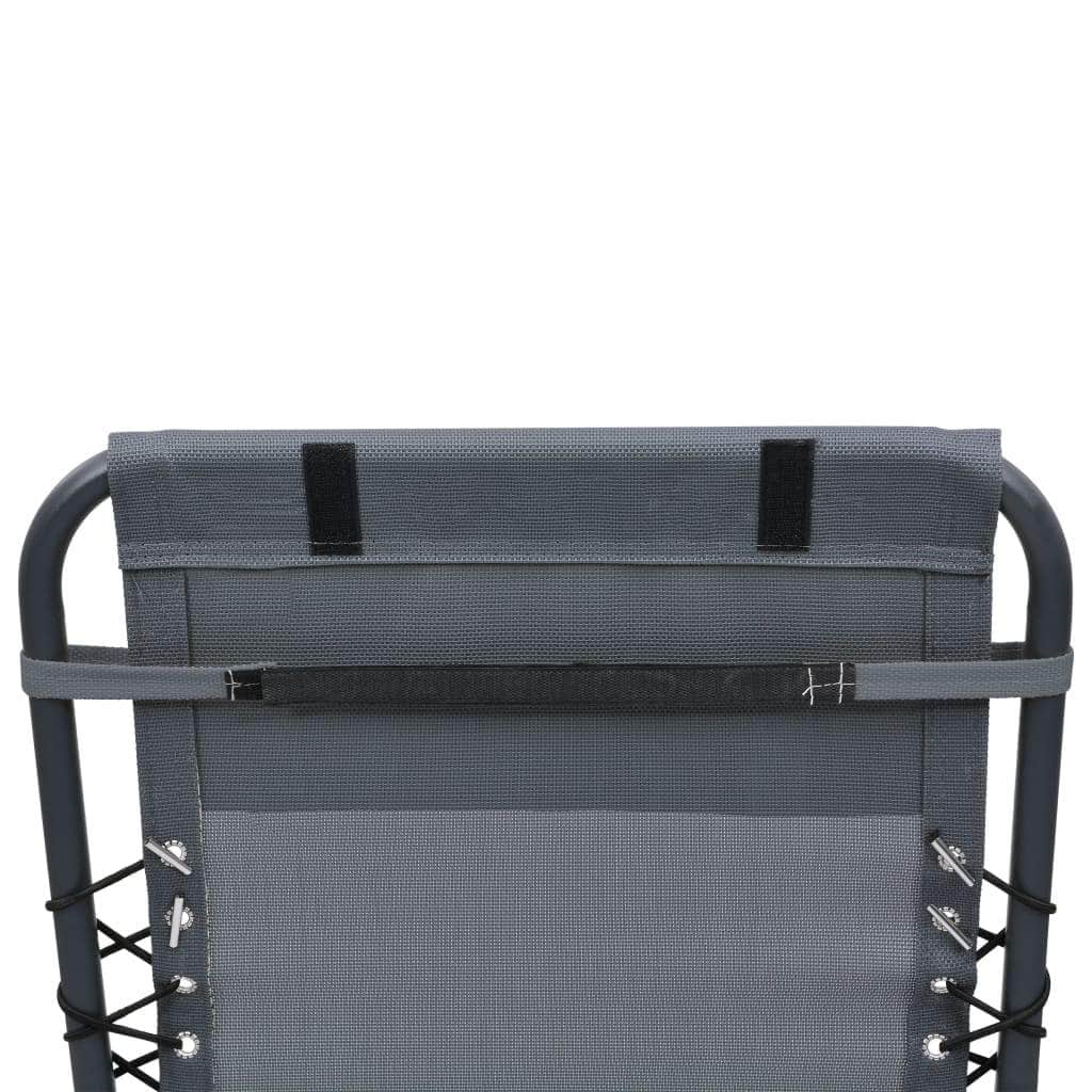 Deck Chair Headrest Grey Textilene